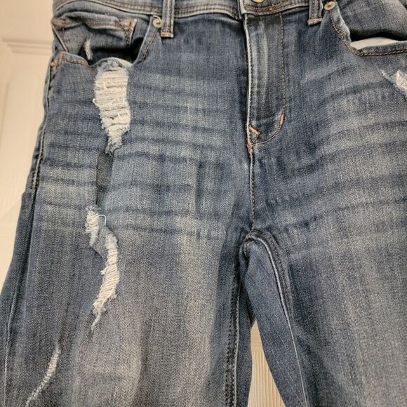 Express jeans mid rise legging denim jeans cropped size 4 - Picture 3 of 5
